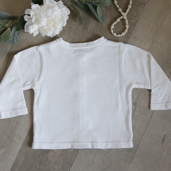 Girls White Cardigan White Embroidery Feltman Brothers 18 Months RARE - Picture 5 of 5